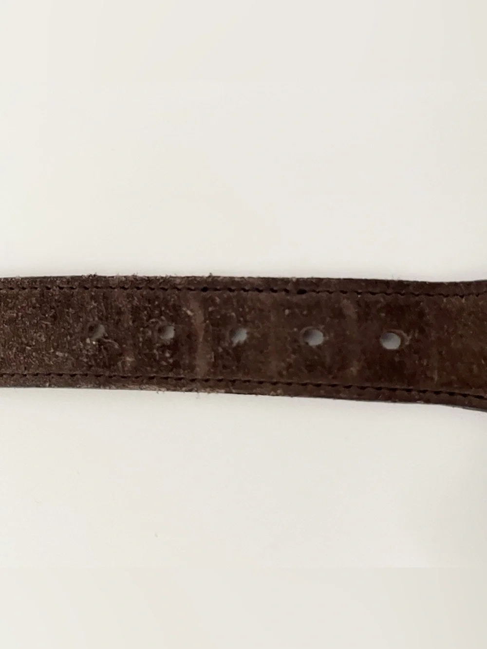 Matt Singer Men's Brown Suede Tip Belt Salmon Canvas Solid Brass Buckle Size 34